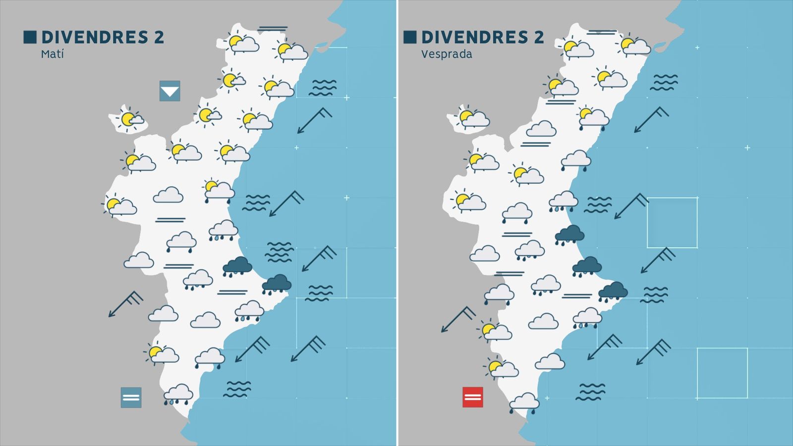 Previsió de pluges per a aquest divendres