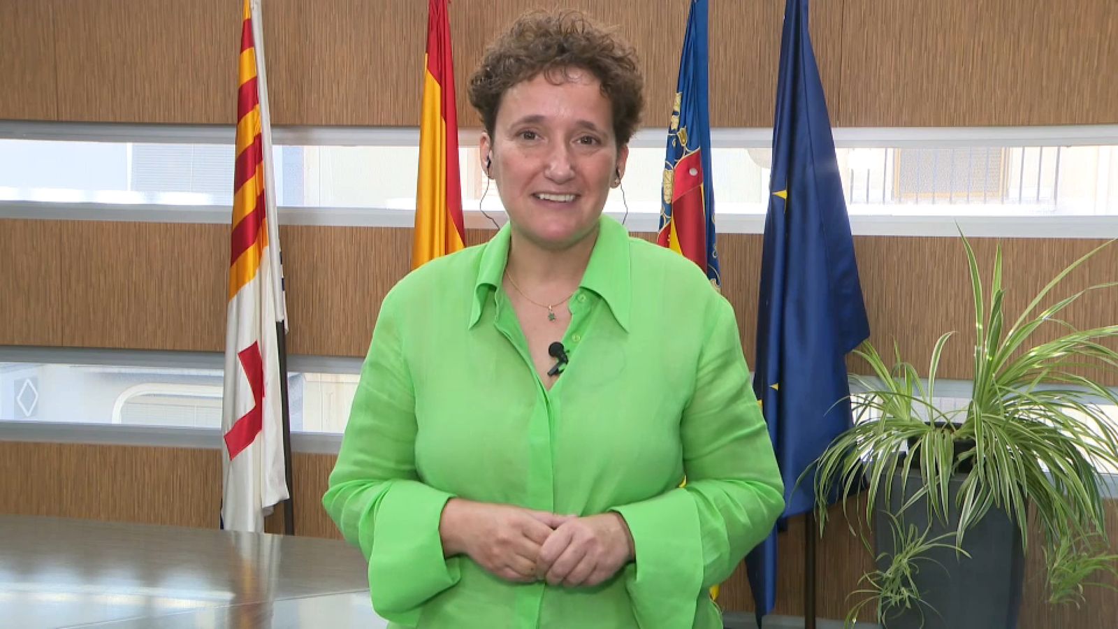 L'alcaldessa en funcions d'Onda Carmina Ballester (PP) en una intervenció des de l'ajuntment per a À Punt