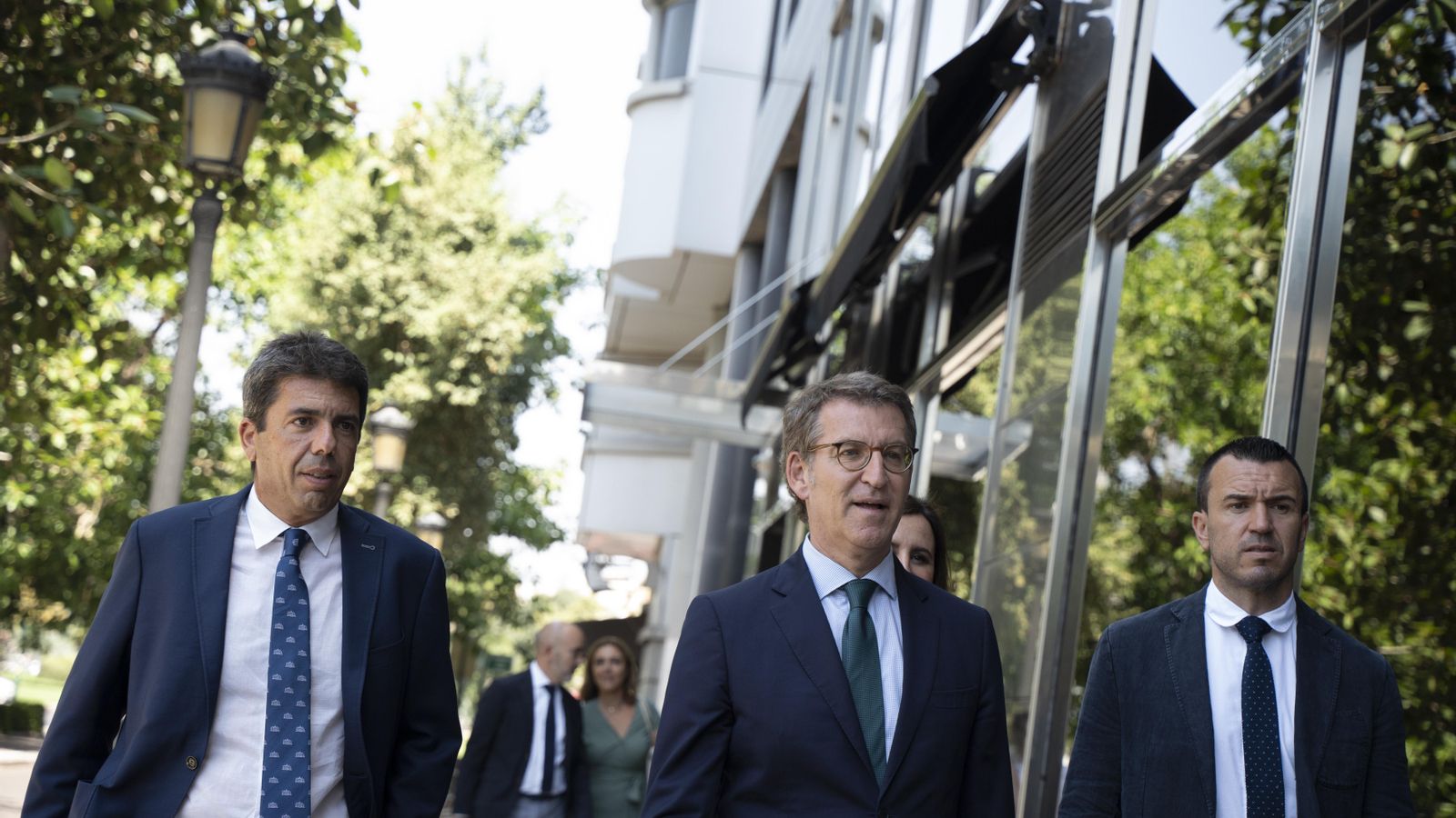 Imatge d'arxiu de la visita a València d'Alberto Núñez Feijóo en juliol