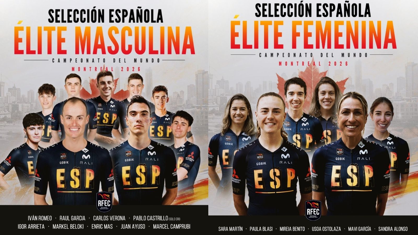 Els equips espanyols que estaran al Mundial de Montreal
