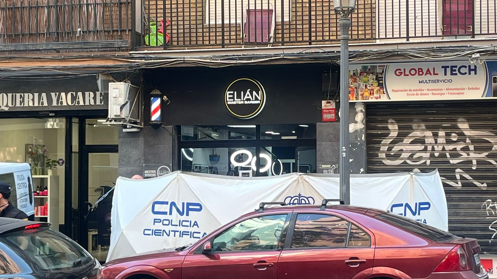 La baberia al barri de Rusafa on han ocorregut els fets al voltant de les 14:00 hores