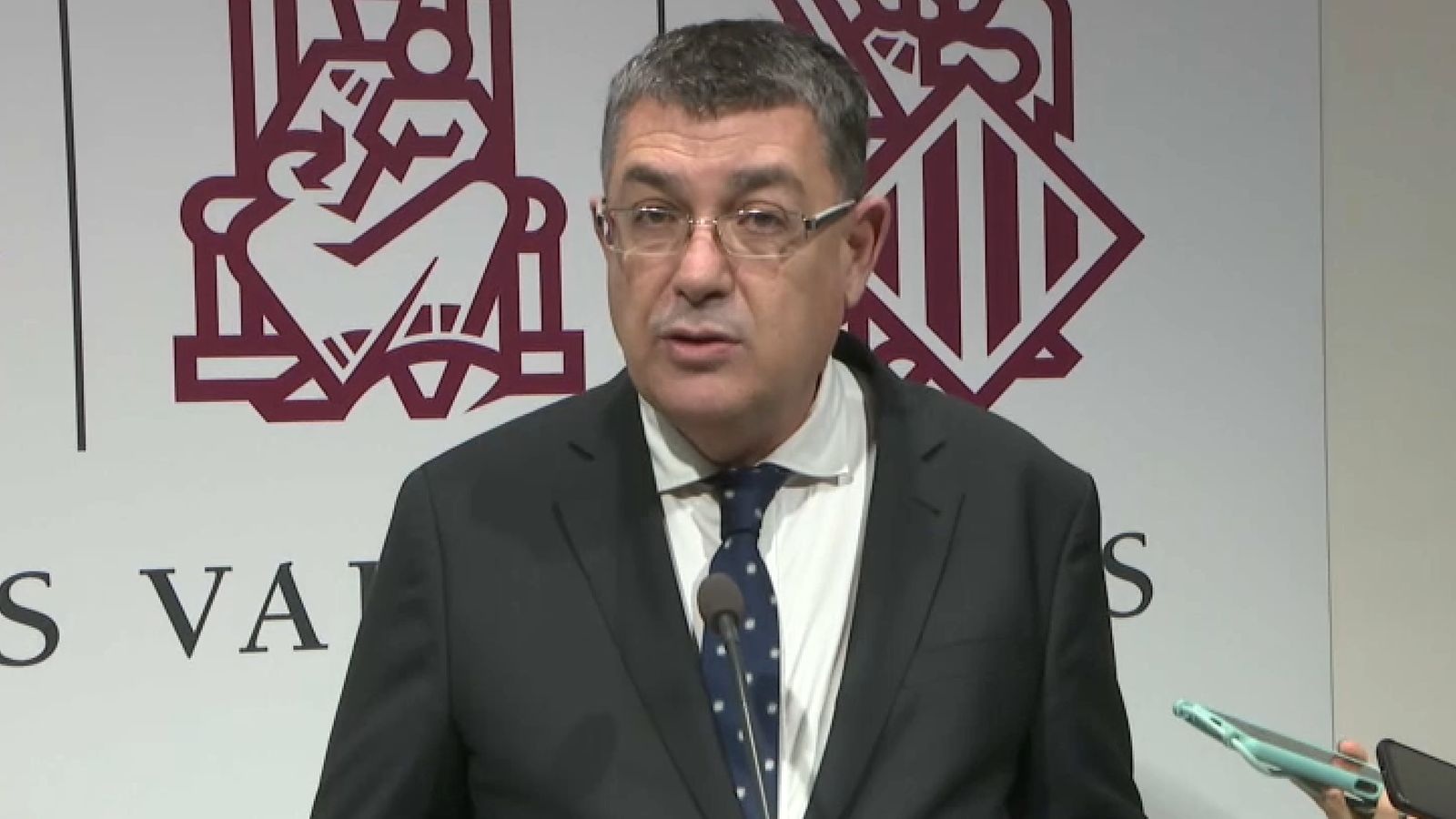 El president de les Corts, Enric Morera, en la compareixença a la cambra valenciana