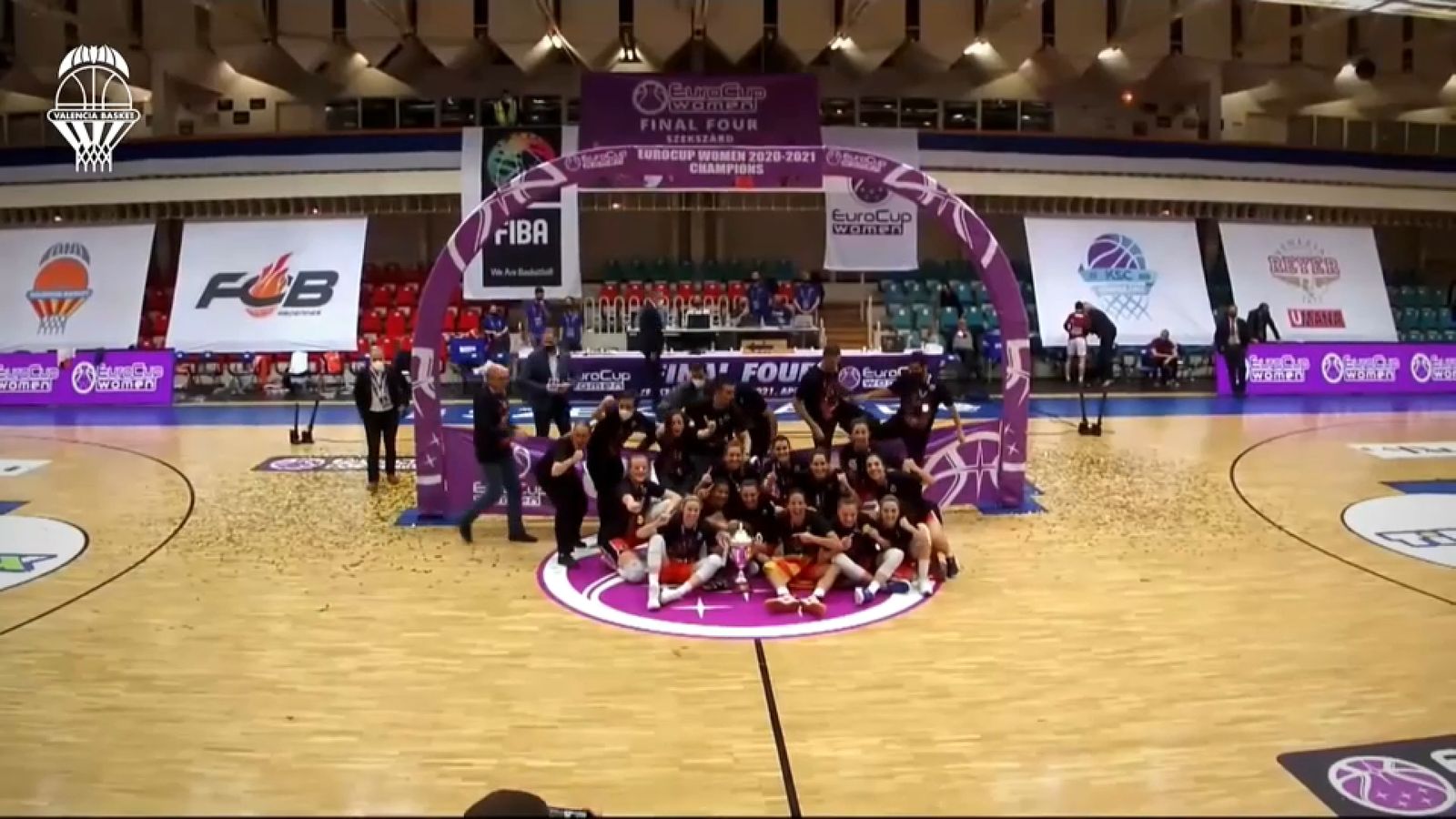 Imatge de la victòria del València Basket, de l'Eurocup Women