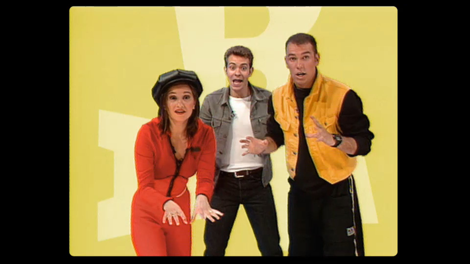 Els primers presentadors d'Alababalà: Xoni, Poti i Tiriti