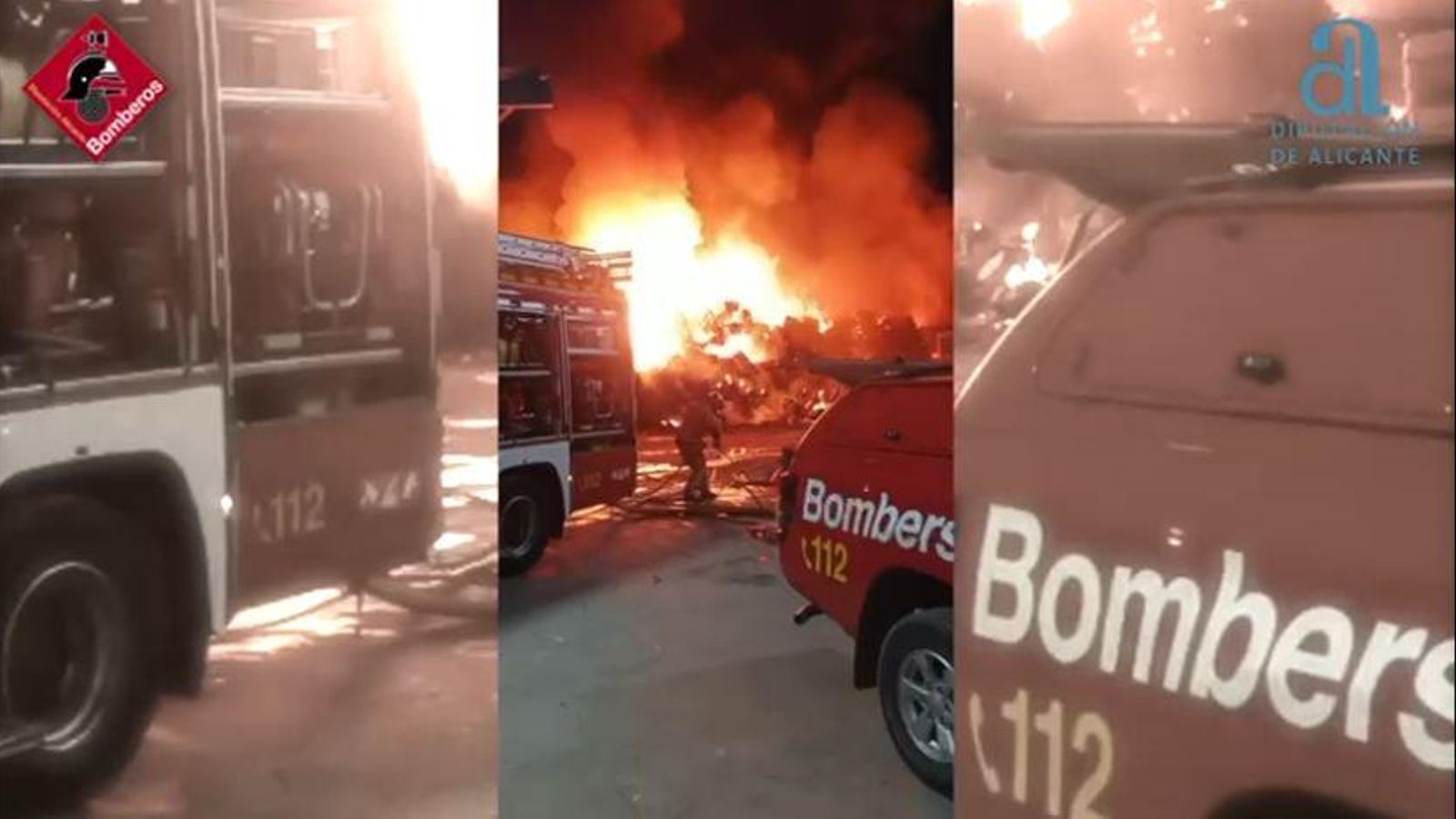 Vídeo sobre l'actuació dels bombers d'Alacant en el desballestador de Muro