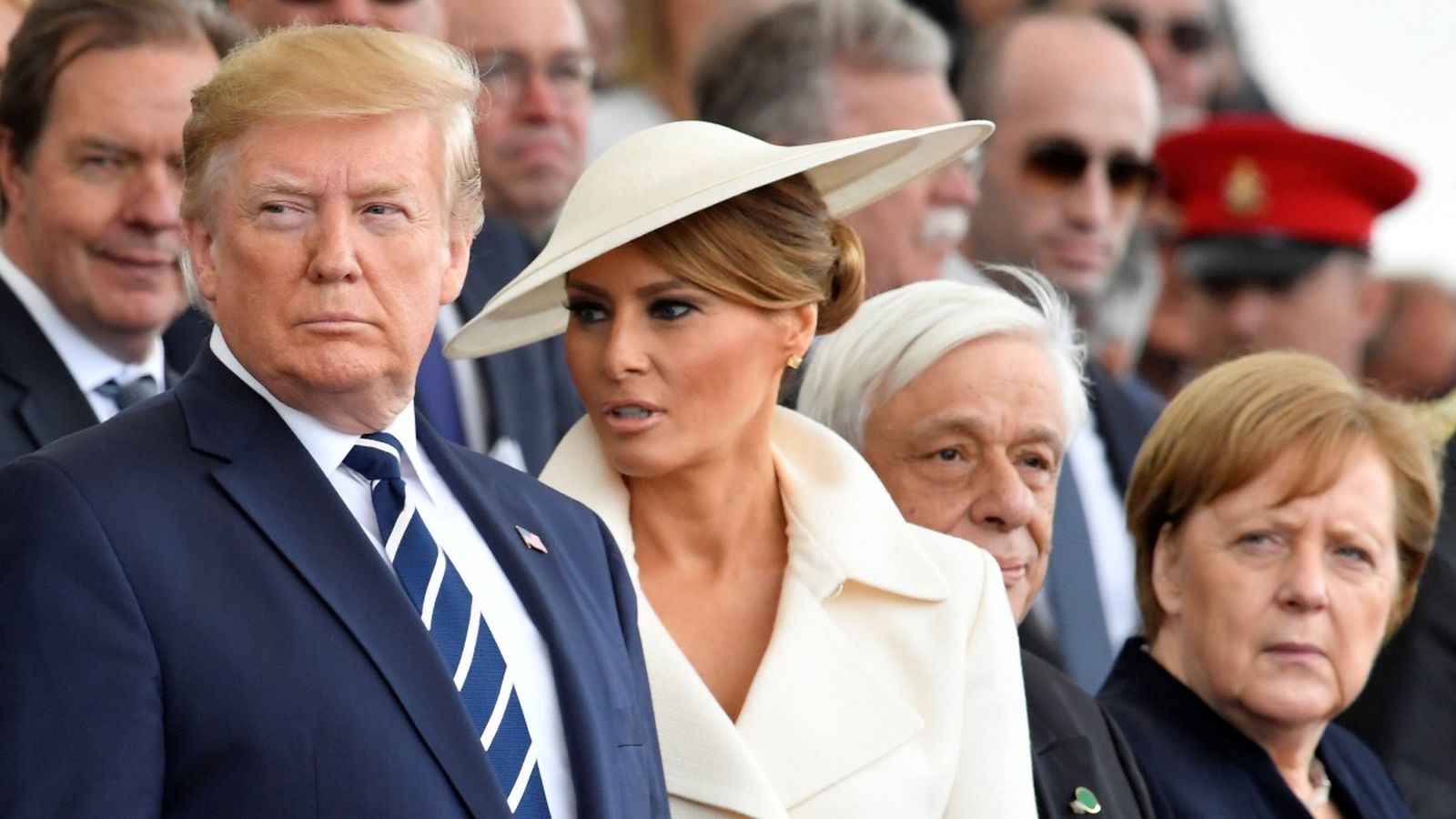 Donald i Melania Trump a la commemoració del 75 anniversari del desembarcament de Normandia
