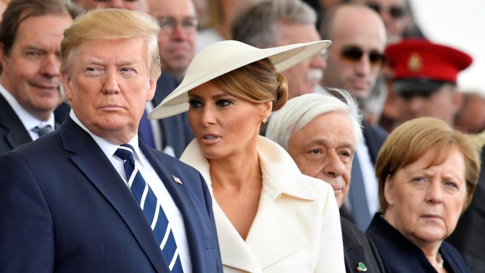 Donald i Melania Trump a la commemoració del 75 anniversari del desembarcament de Normandia