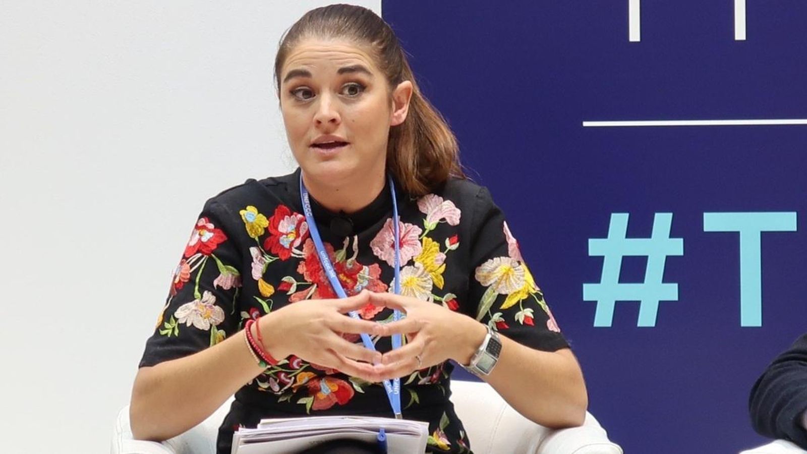 La consellera Mireia Mollà durant la cimera mundial del clima el passat desembre