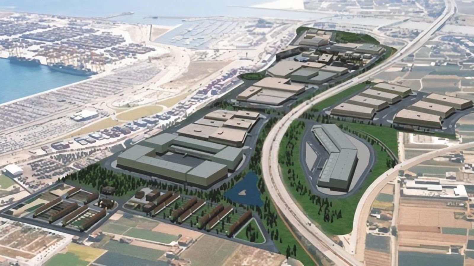 Imatge de la ZAL prevista al port de València Imatge del ZAL previst al port de València