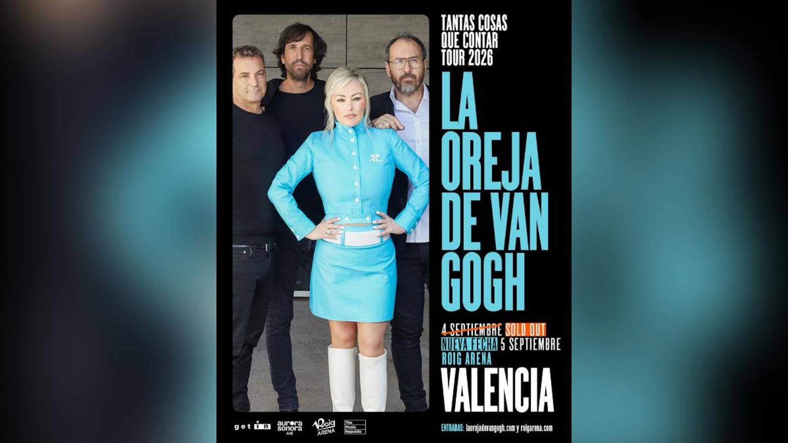 La Oreja de Van Gogh anuncia un nou concert el 5 de setembre La Oreja de Van Gogh anuncia un nou concert el 5 de setembre