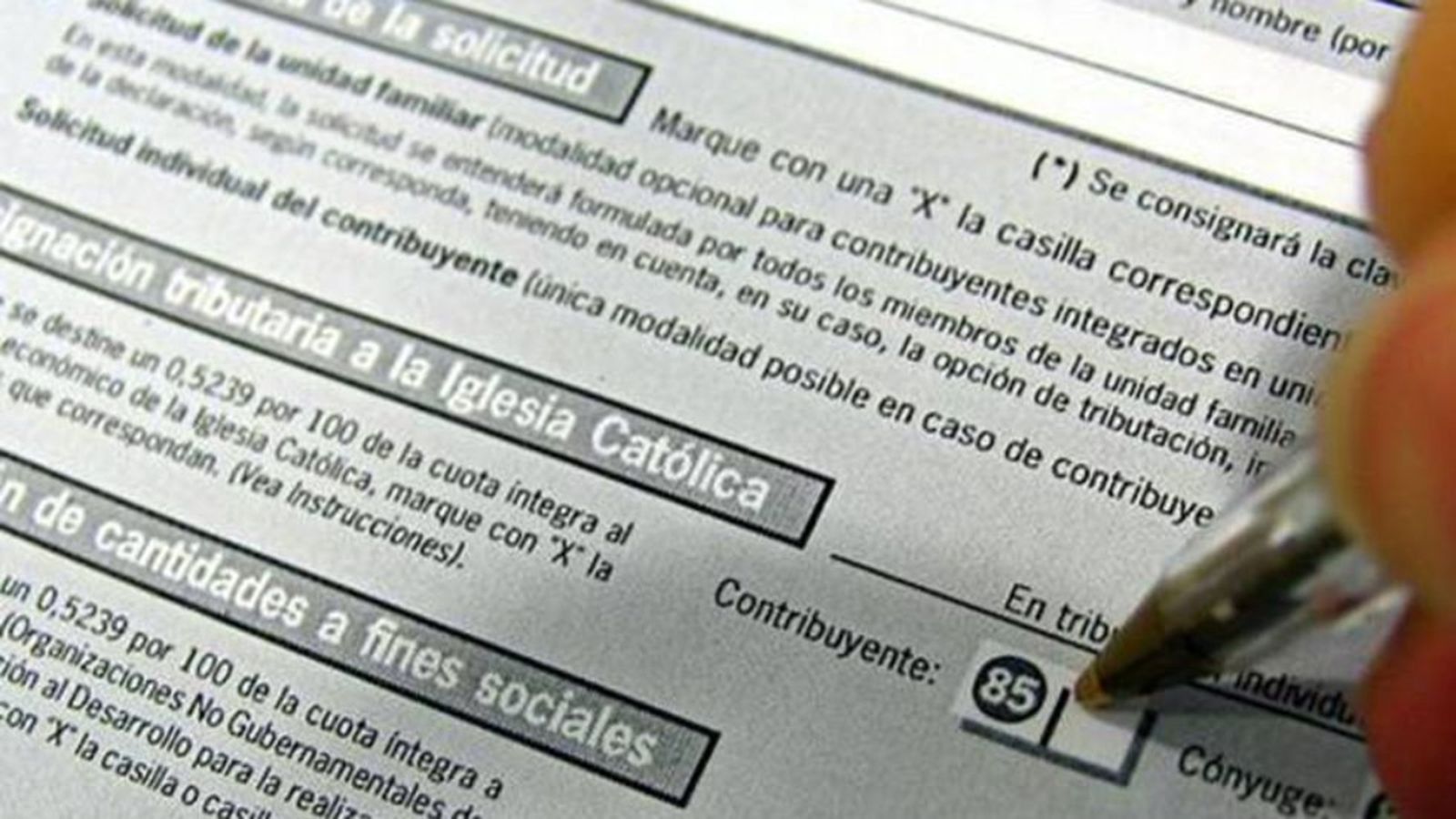 Imatge d'arxiu del formulari de la renda