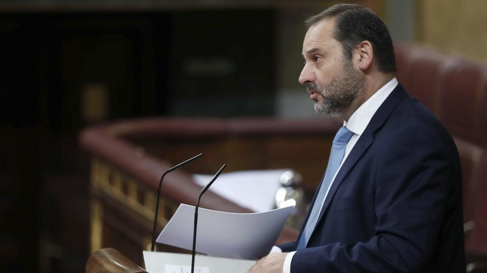 José Luis Ábalos en la sessió de hui al Congrés. FONT: EFE