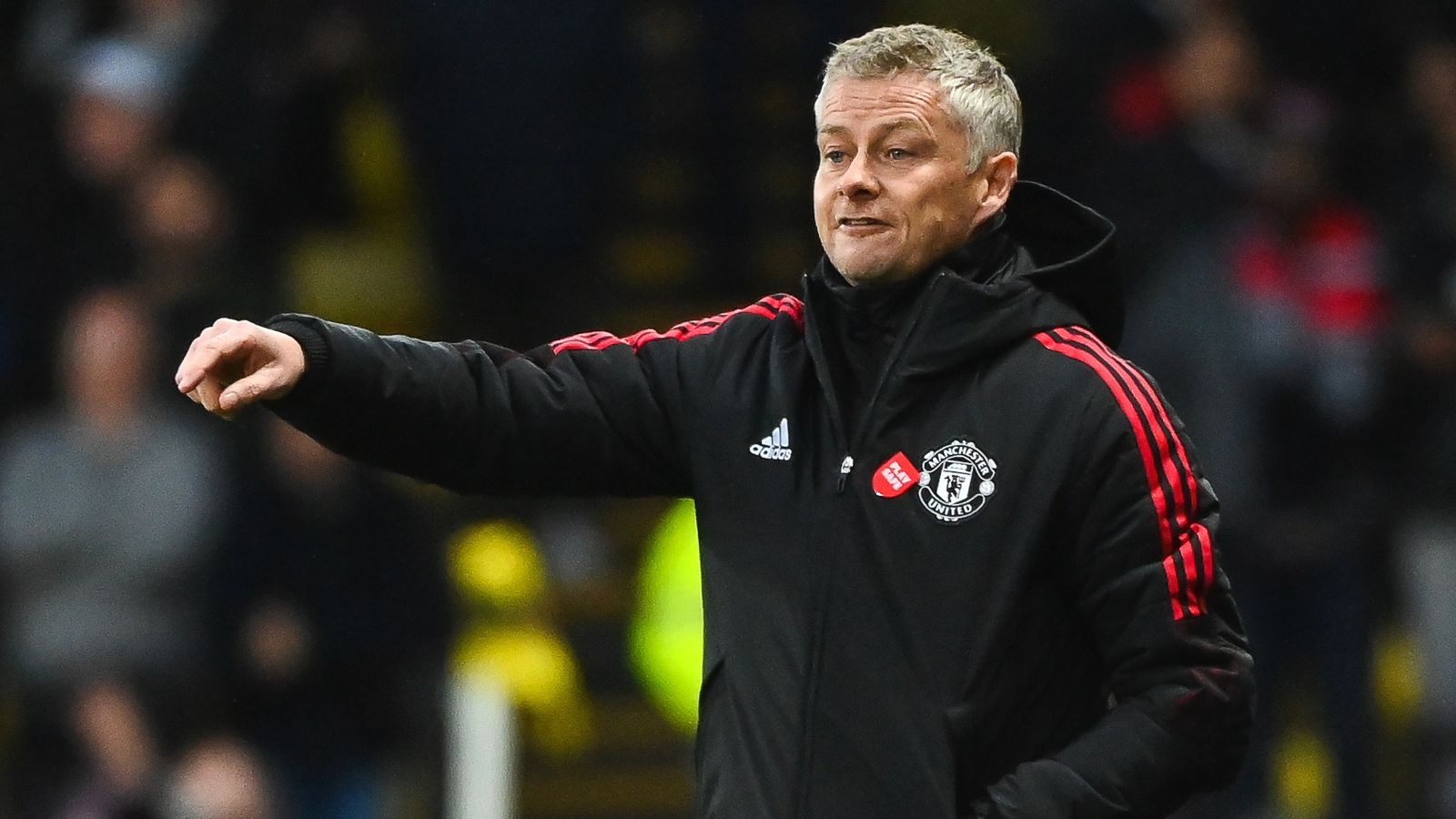 Solskjaer, durant el partit del Manchester United contra el Watford