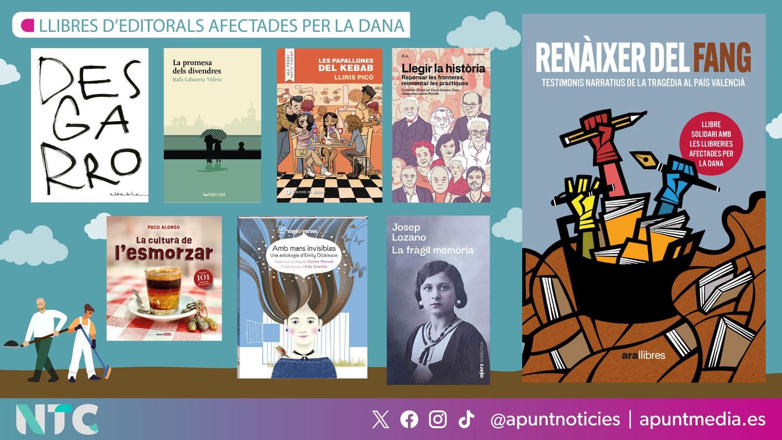 Llibres de editorials afectades per la DANA