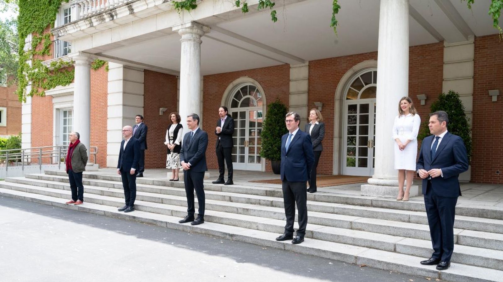 Govern espanyol i agents socials l'11 de maig de 2020, a la Moncloa