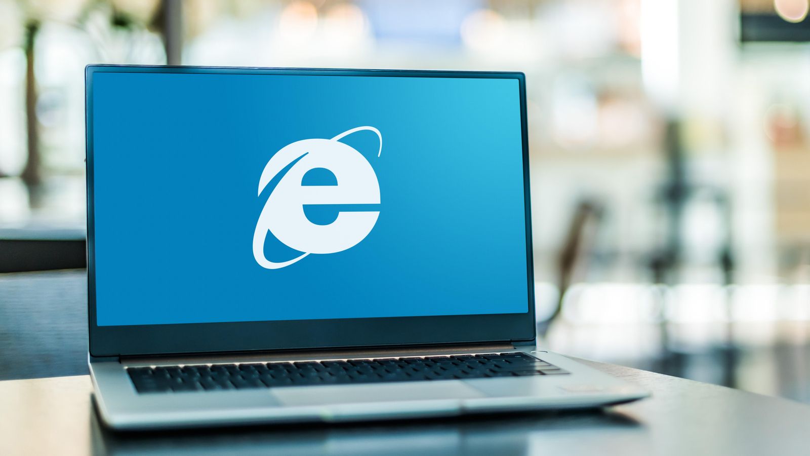 Un ordinador amb Internet Explorer