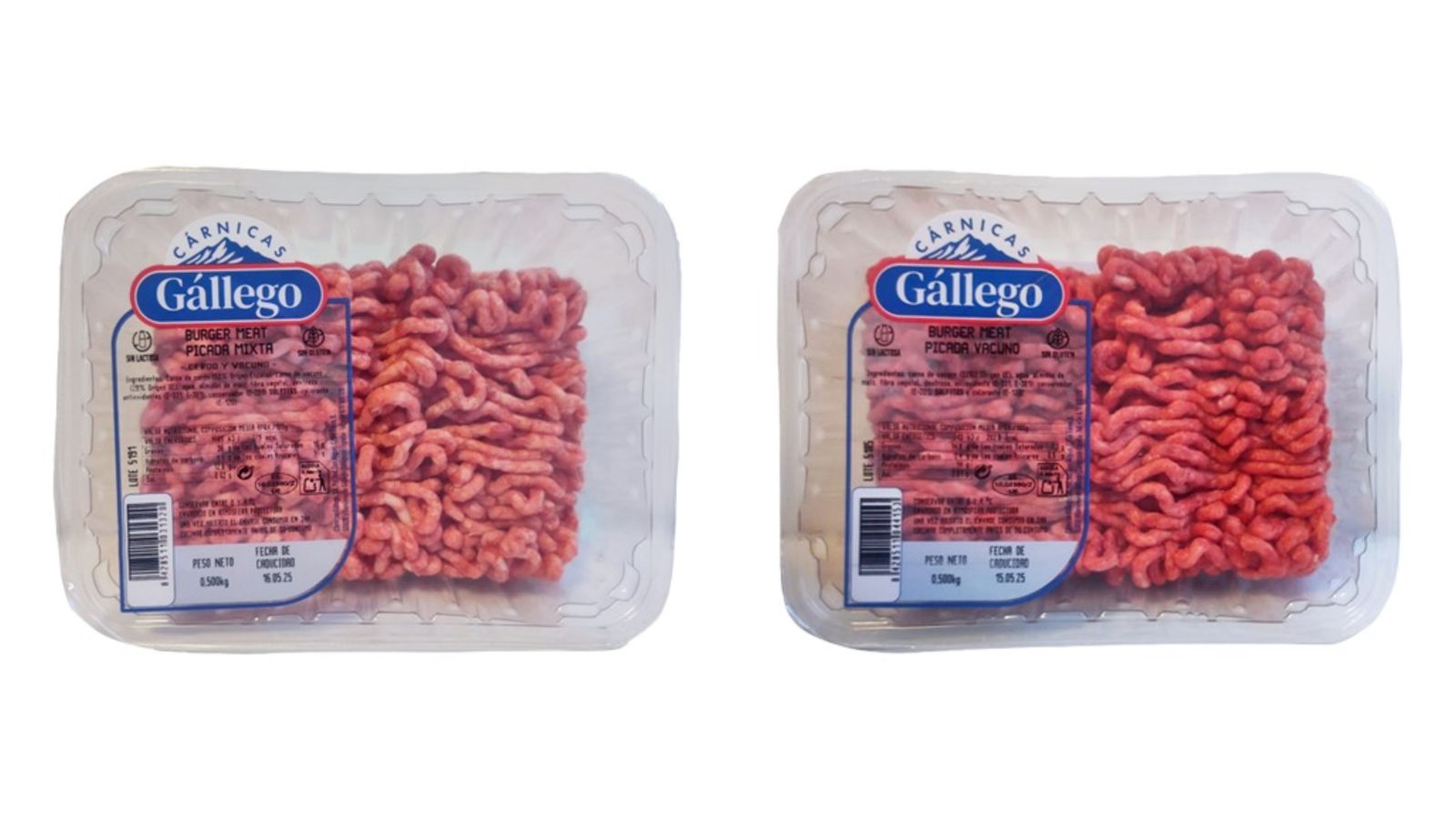 Paquets de carn que poden estar contaminats