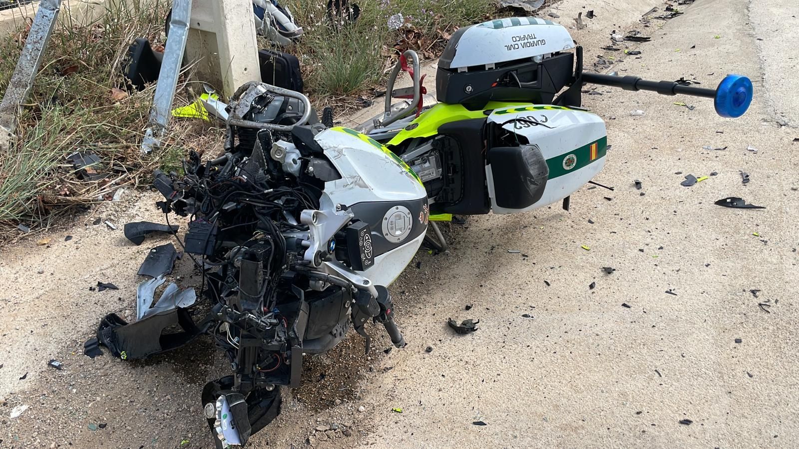 Imatge de la moto sinistrada