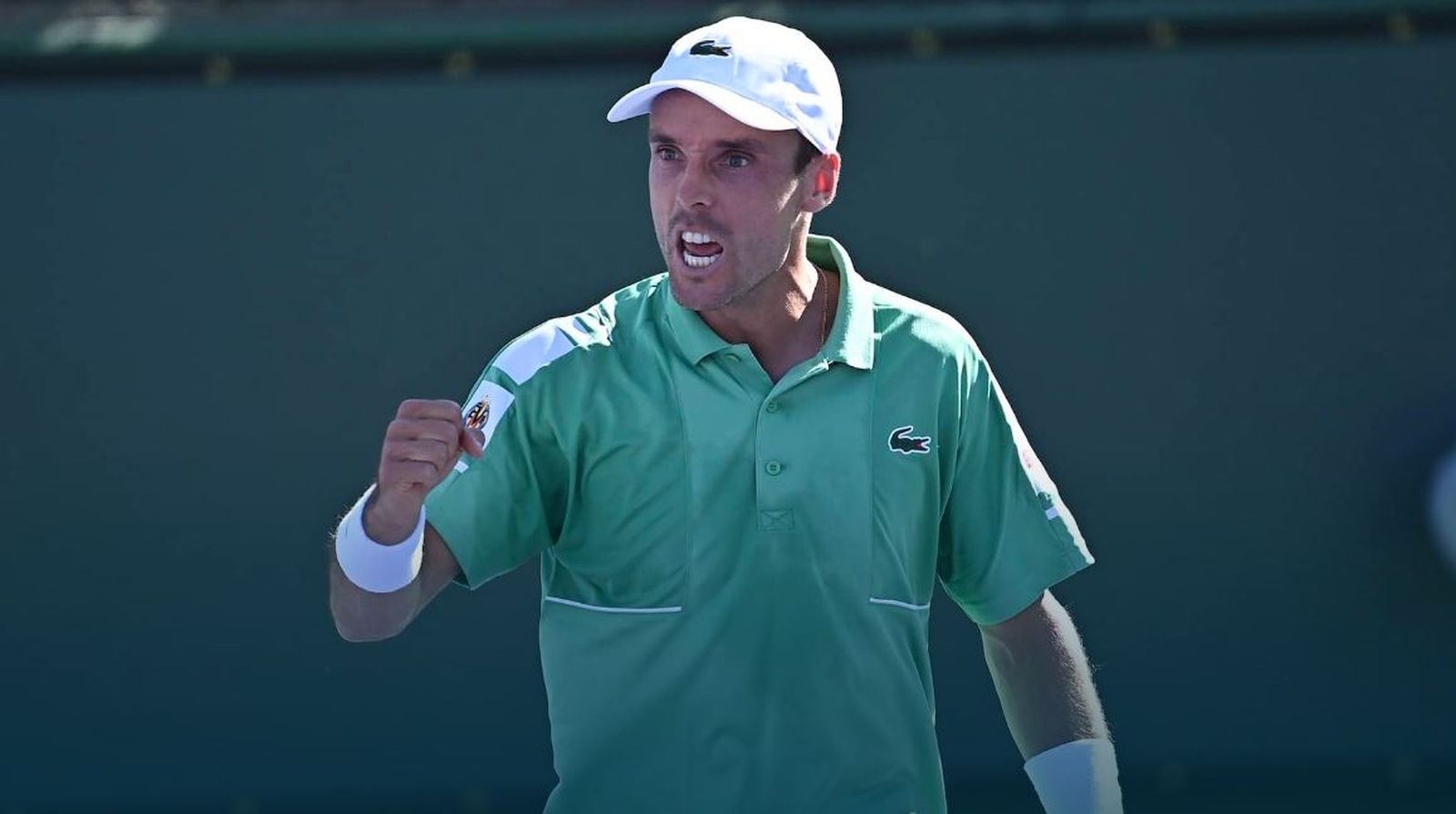 Roberto Bautista celebra un punt