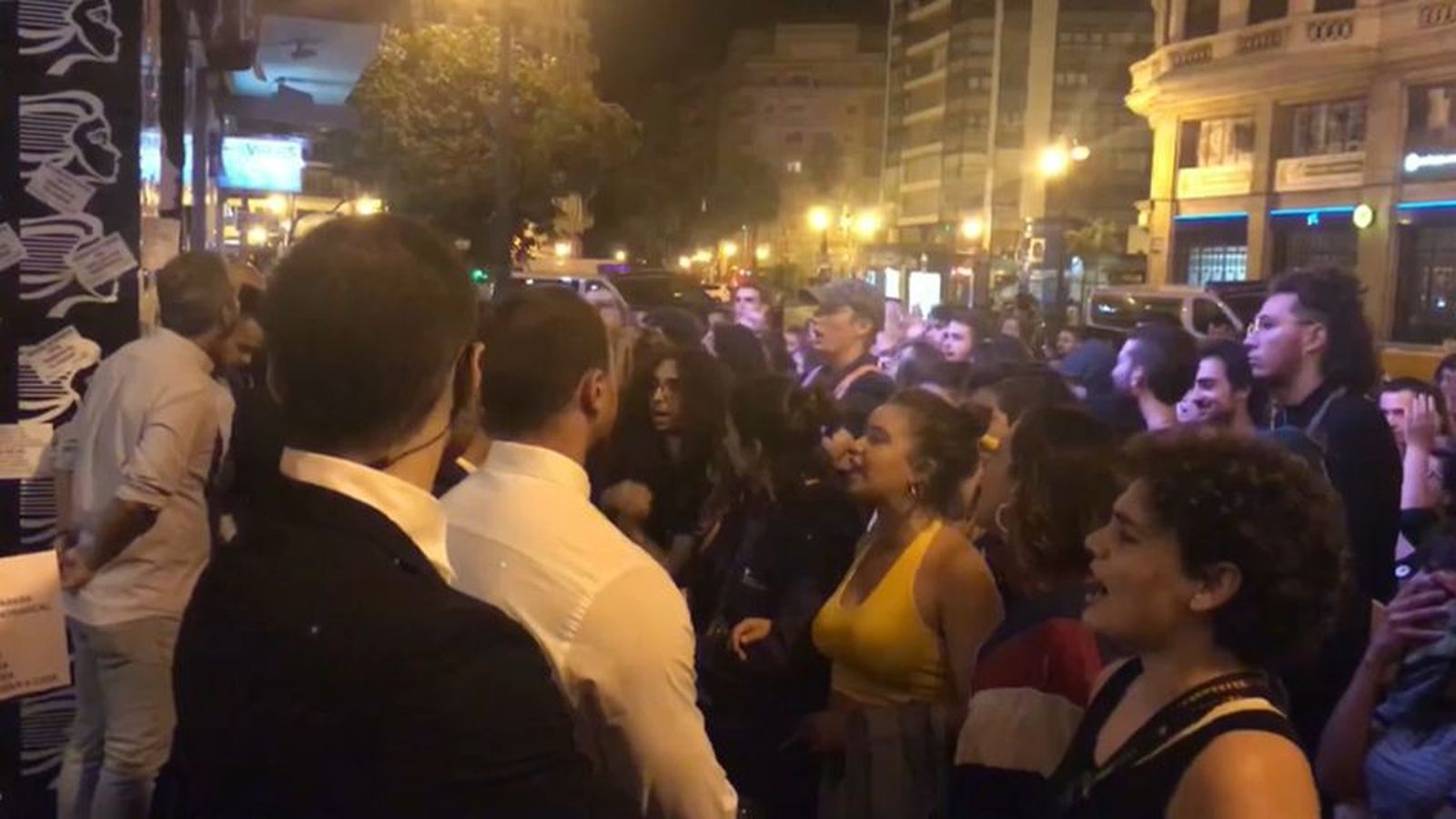 Una de les jornades de protestes davant de la discoteca Indiana de València