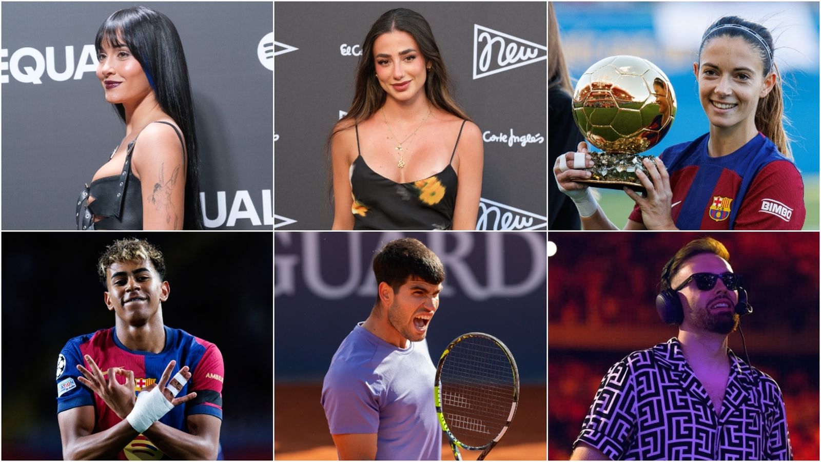 Imatge d'arxiu d'Aitana, Lola Lolita, Aitana Bonmatí, Lamine Yamal, Carlos Alzaraz i Ibai Llanos
