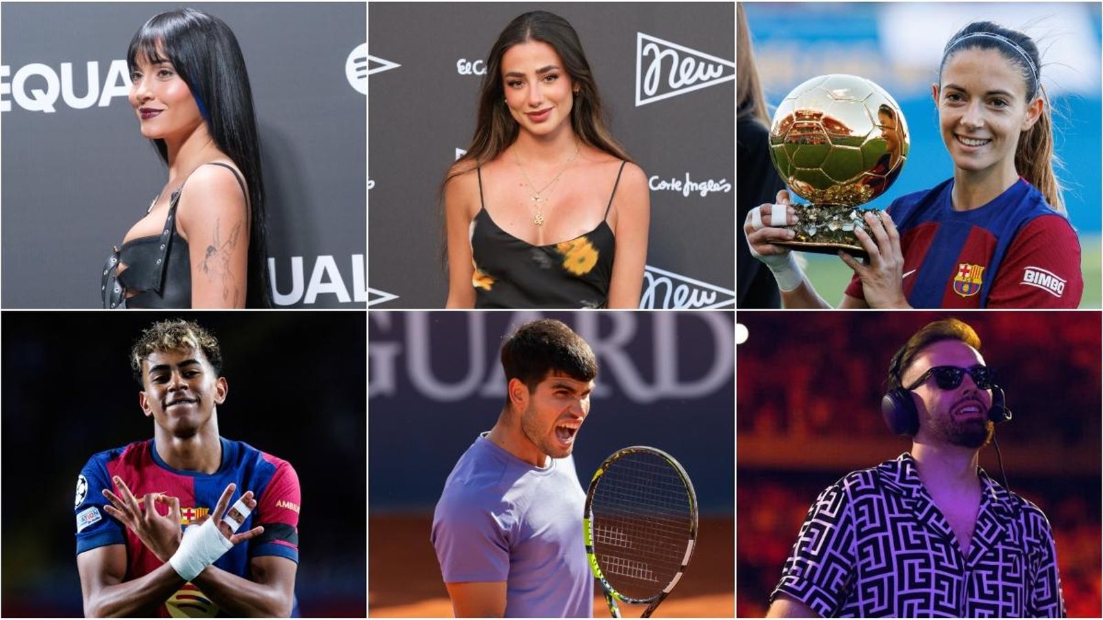 Imatge d'arxiu d'Aitana, Lola Lolita, Aitana Bonmatí, Lamine Yamal, Carlos Alzaraz i Ibai Llanos