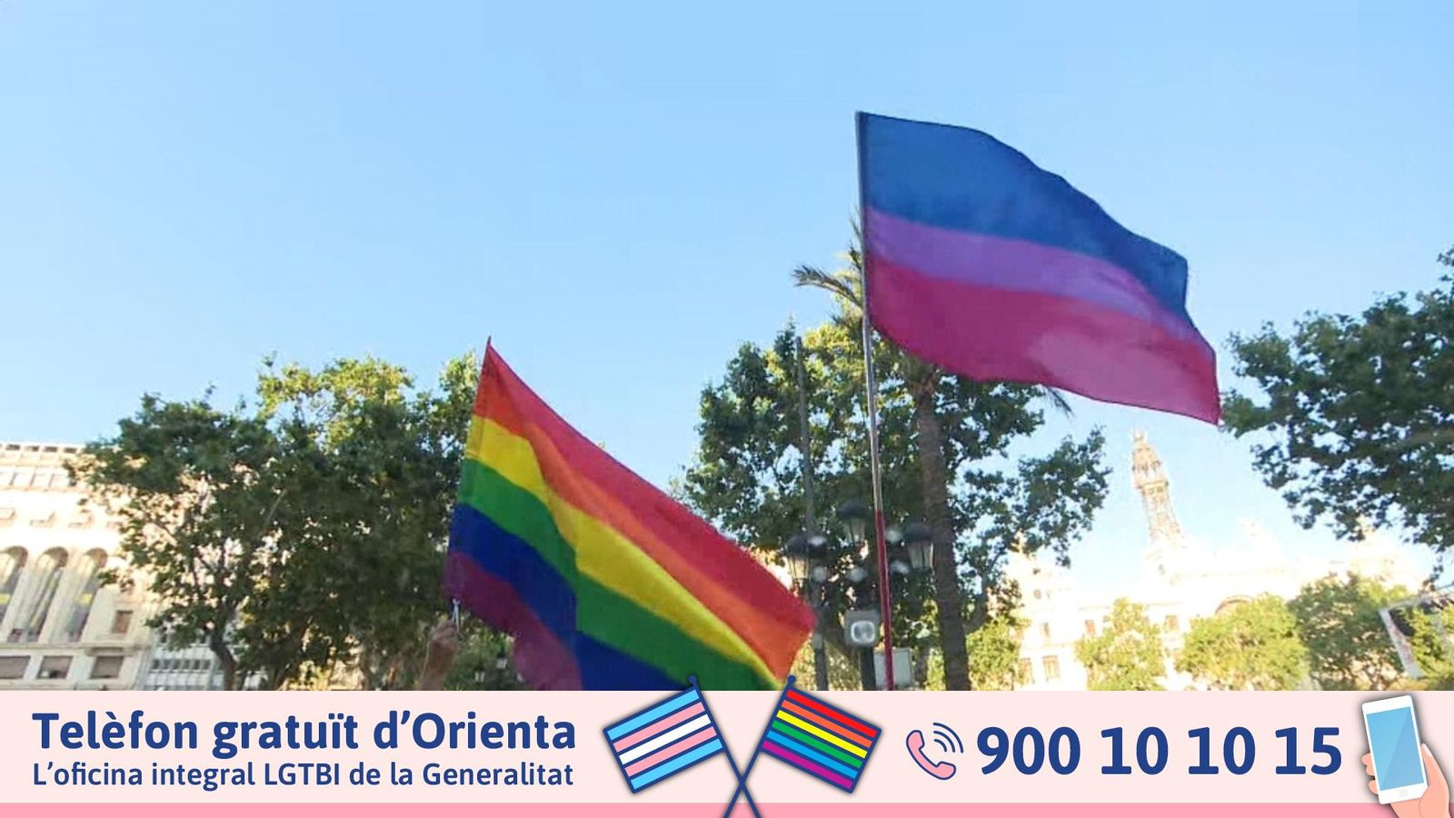 Concentració a València en rebuig de les agressions lgtbifòbiques al juny de 2021