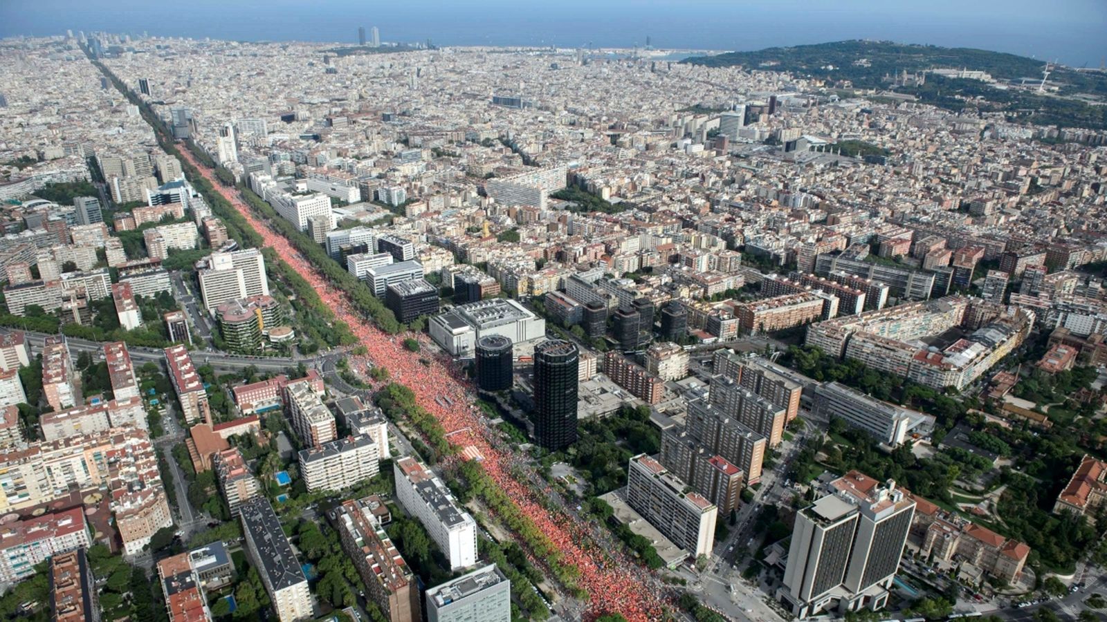 La Guàrdia Urbana de Barcelona xifra en un milió de persones els assistents a la manifestació de l’11 de Setembre