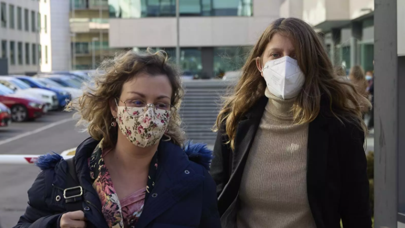 L'expresidenta d'Infància Lliure (esquerra), en una visita al jutjat