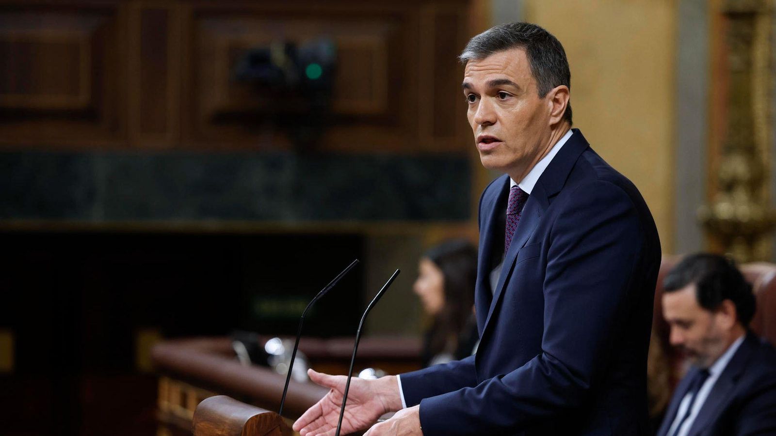 Sánchez, este dimecres en el ple del Congrés