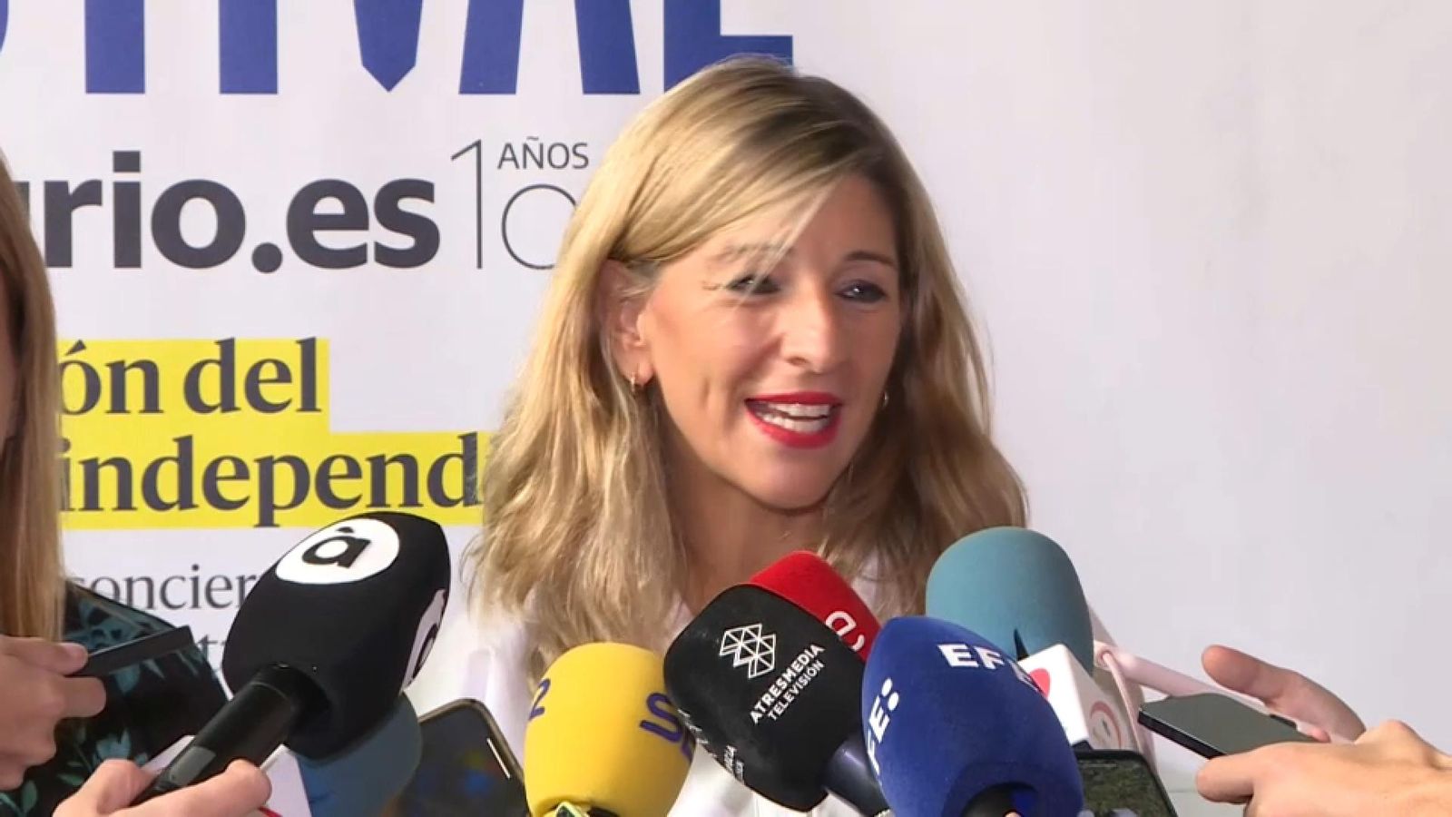 Yolanda Díaz, aquest dissabte, a València