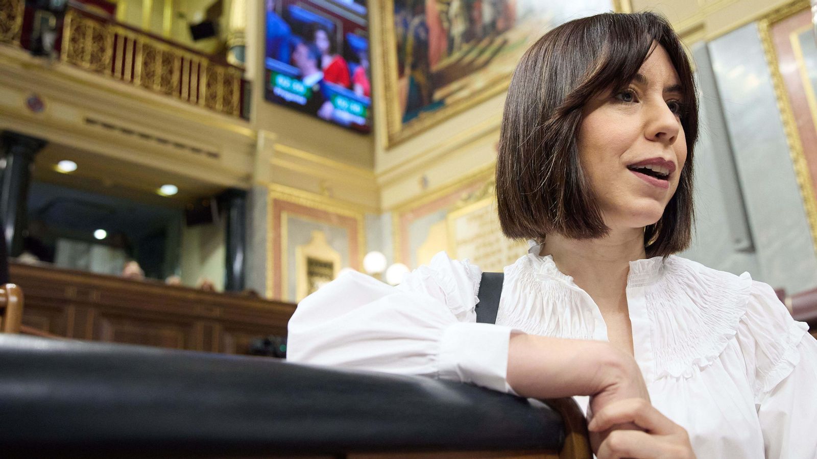 La ministra de Ciència, Innovació i Universitats, Diana Morant, en el Congrés dels Diputats esta setmana,