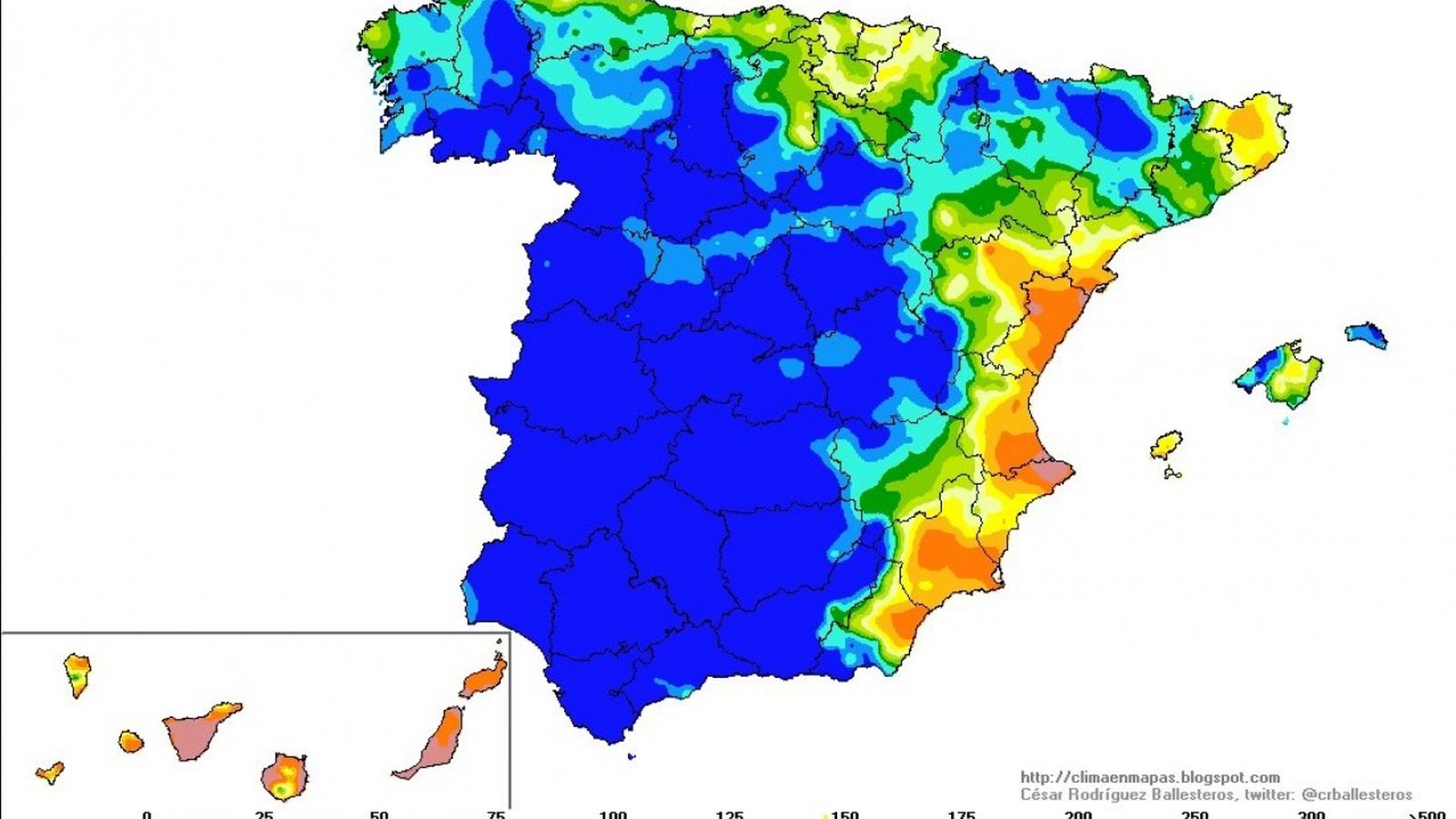 Pluja registrada al març