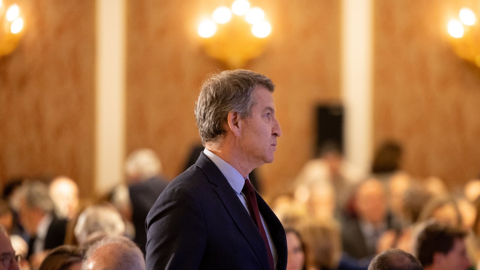 Feijóo, este dimarts durant el desdejuni informatiu