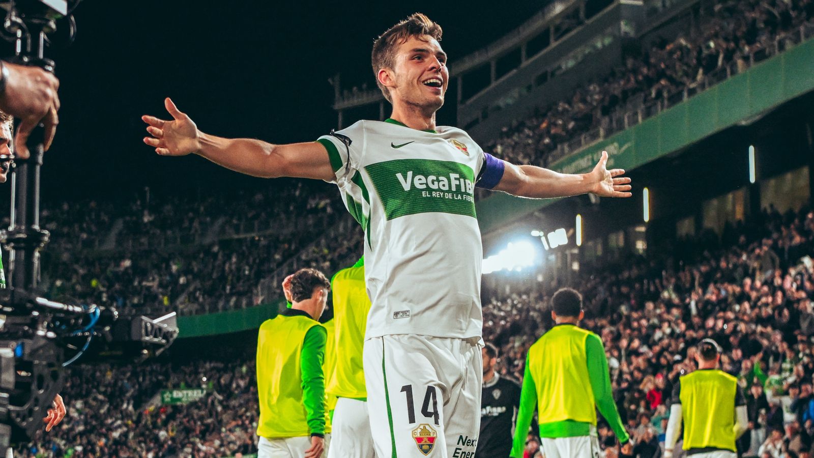 Aleix Febas, en el partit contra el Reial Madrid al Martínez Valero