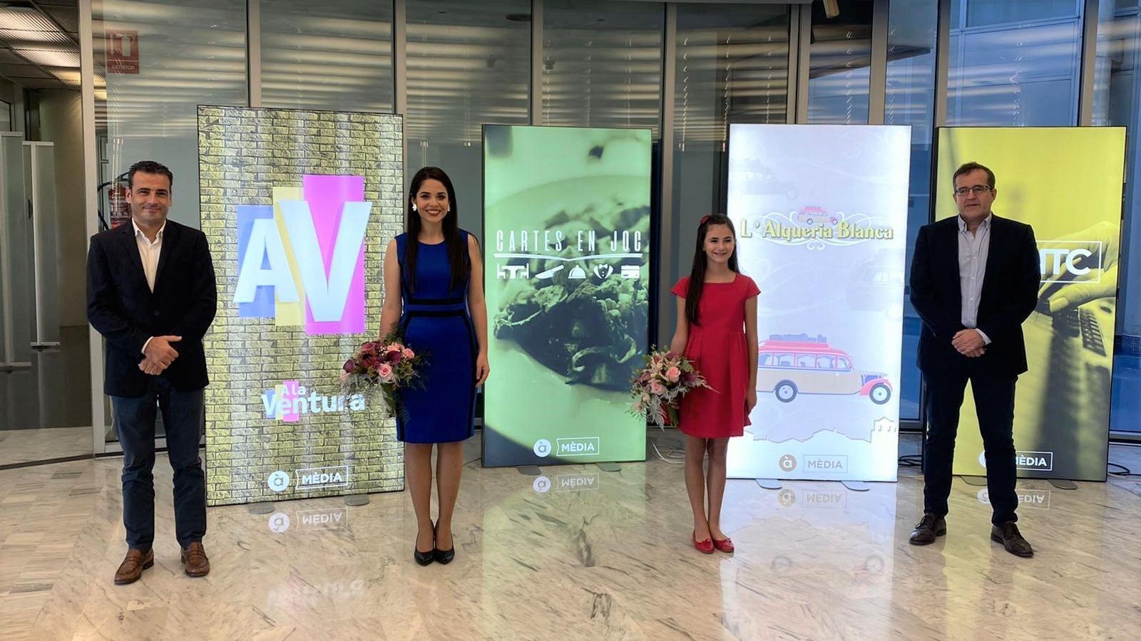 Alfred Costa, Carmen Martín (FM), Nerea López (FMI) i Benjamín Marín (d'esquerra a dreta)