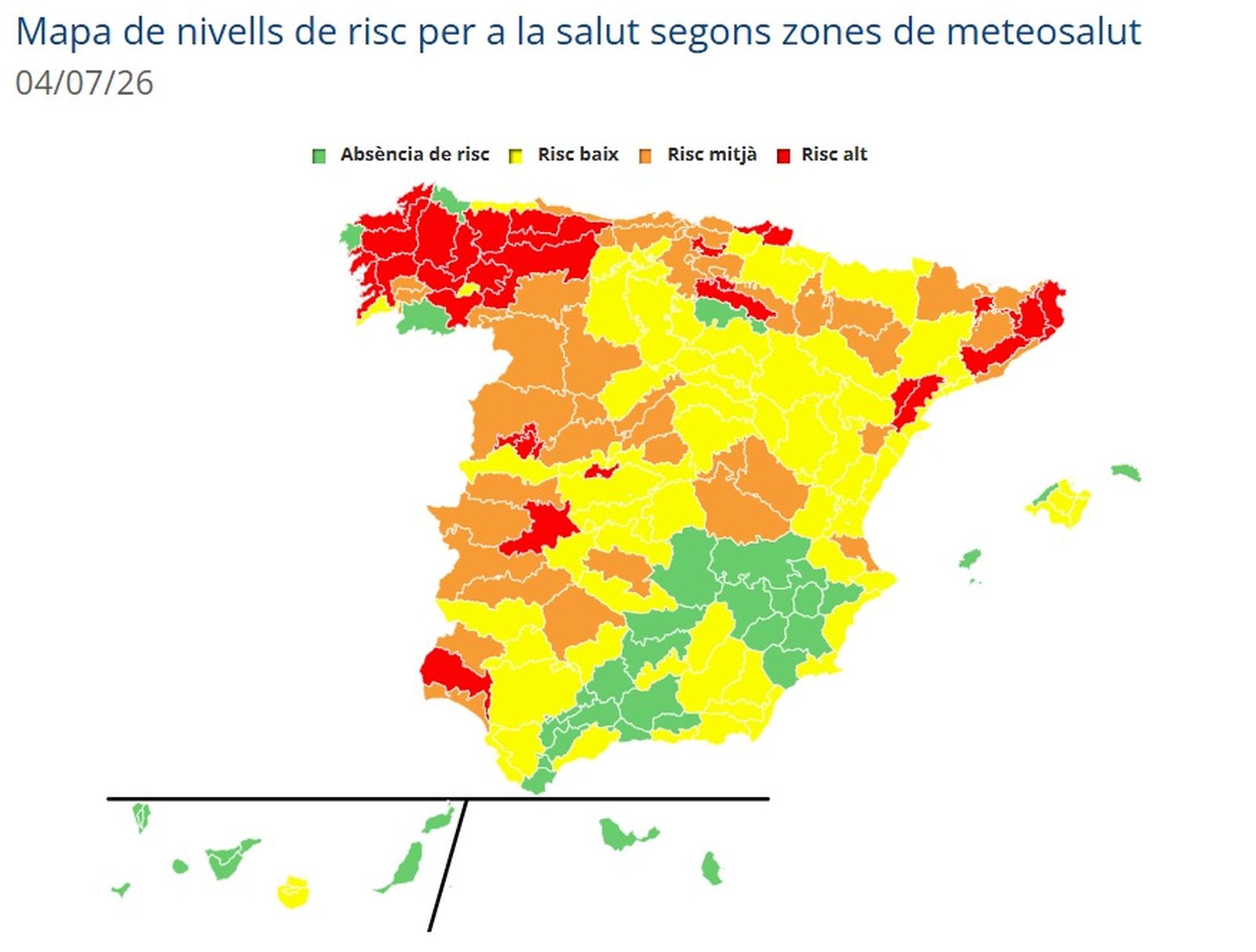 MAPA SANITARI DE RISC PER TEMPERATURES ALTES