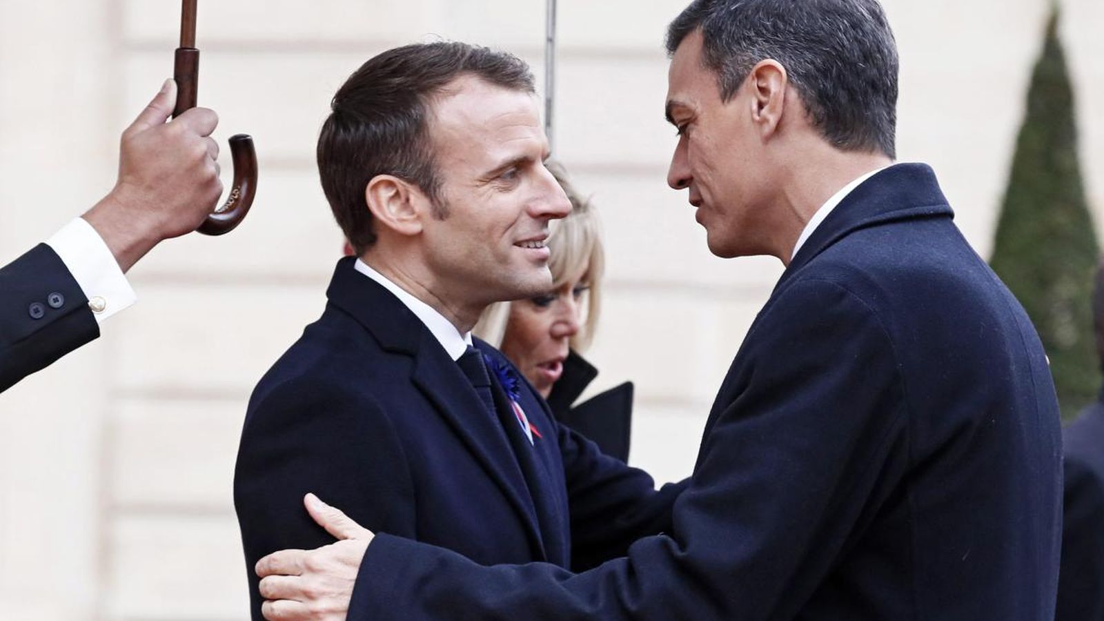El president del govern central, Pedro Sánchez, i el president de França, Emmanuel Macron a París
