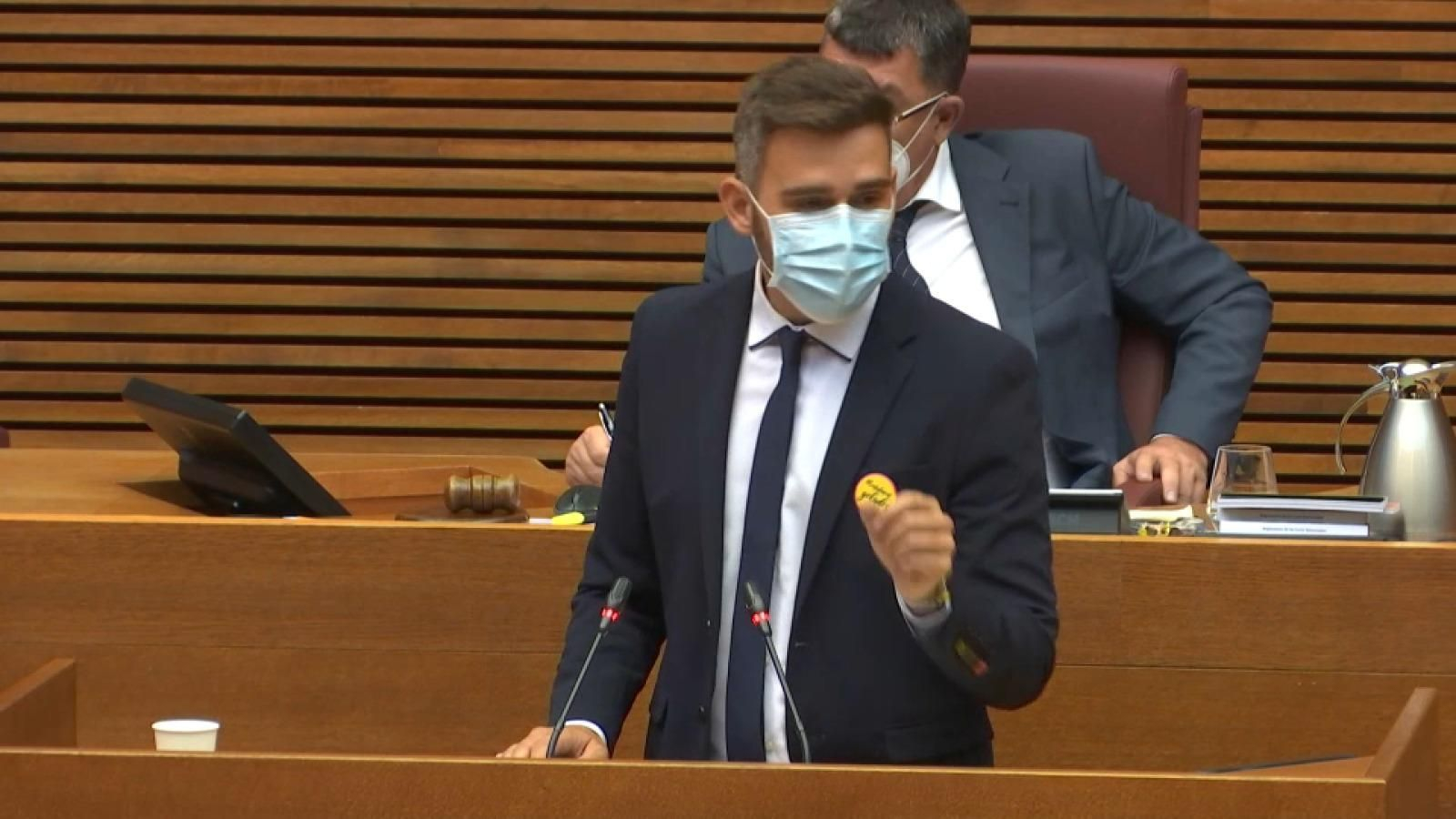 El síndic de Compromís Fran Ferri durant la seua intervenció