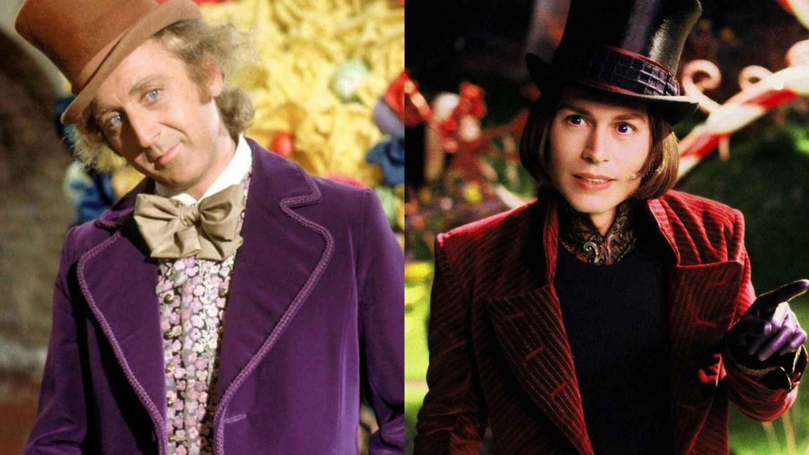 Gene Wilder Johnny Deep, els dos actors que han interpretat Willy Wonka en les adaptacions cinematogràfiques de ‘Charlie i la fàbrica de xocolate’