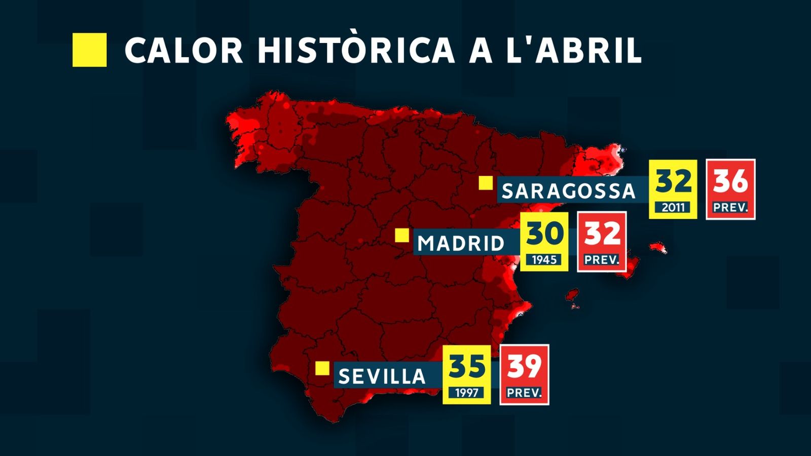 Calor històrica a l'abril