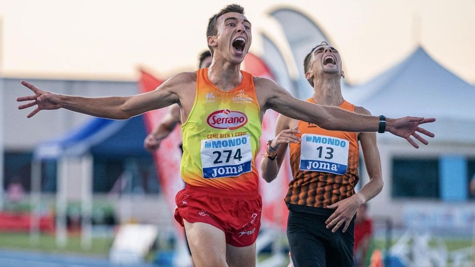 Miguel Baidal, en l'arribada a meta