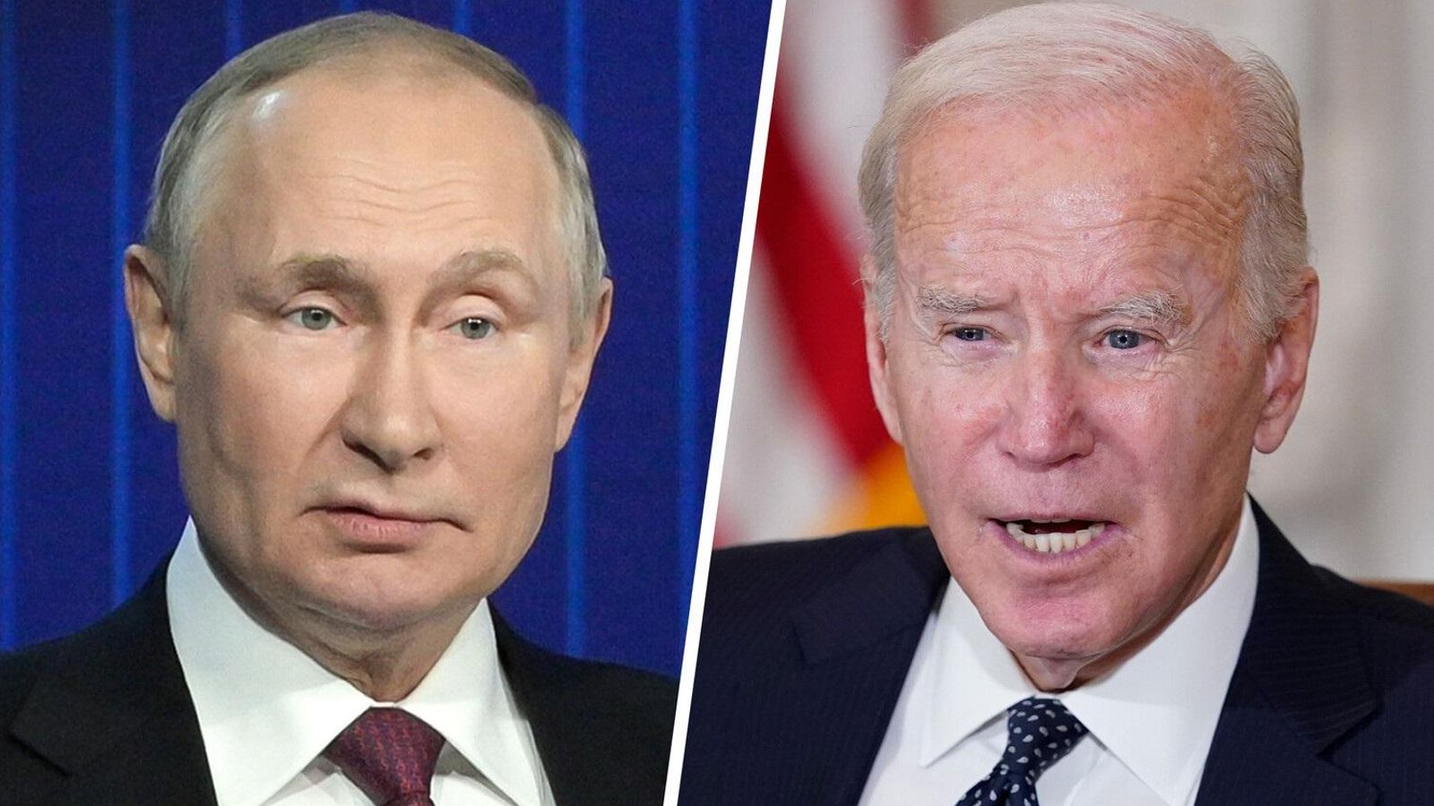 Muntatge amb les cares de Putin i Biden