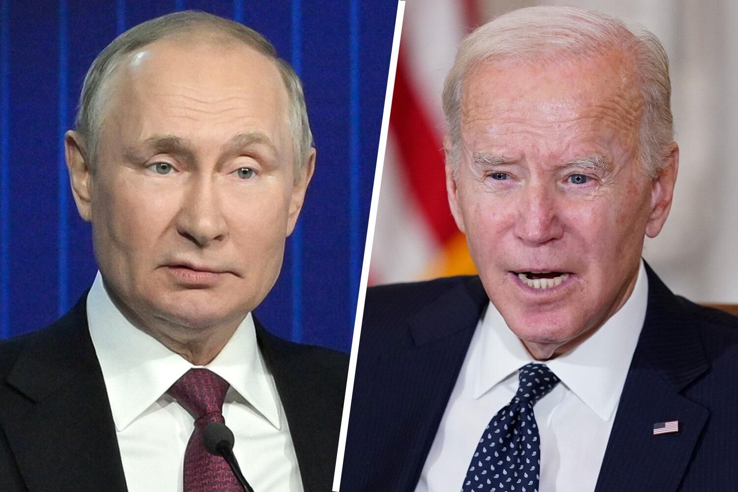 Muntatge amb les cares de Putin i Biden Muntatge amb les cares de Putin i Biden