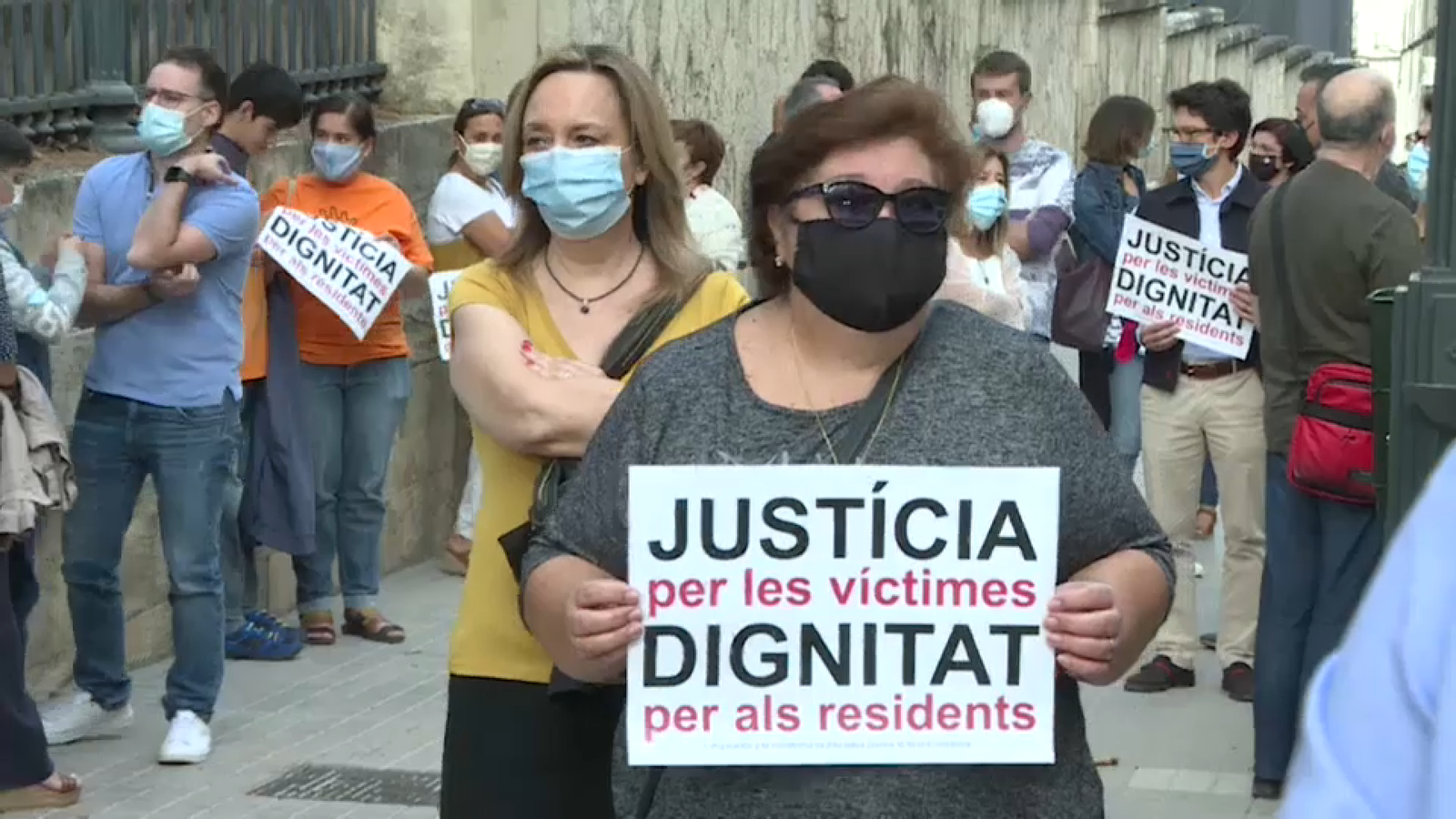 Protestes en la residència Domus Vi