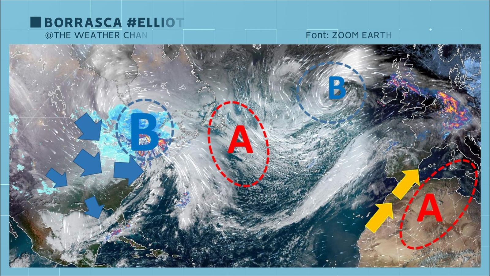 Formació de la borrasca Elliot