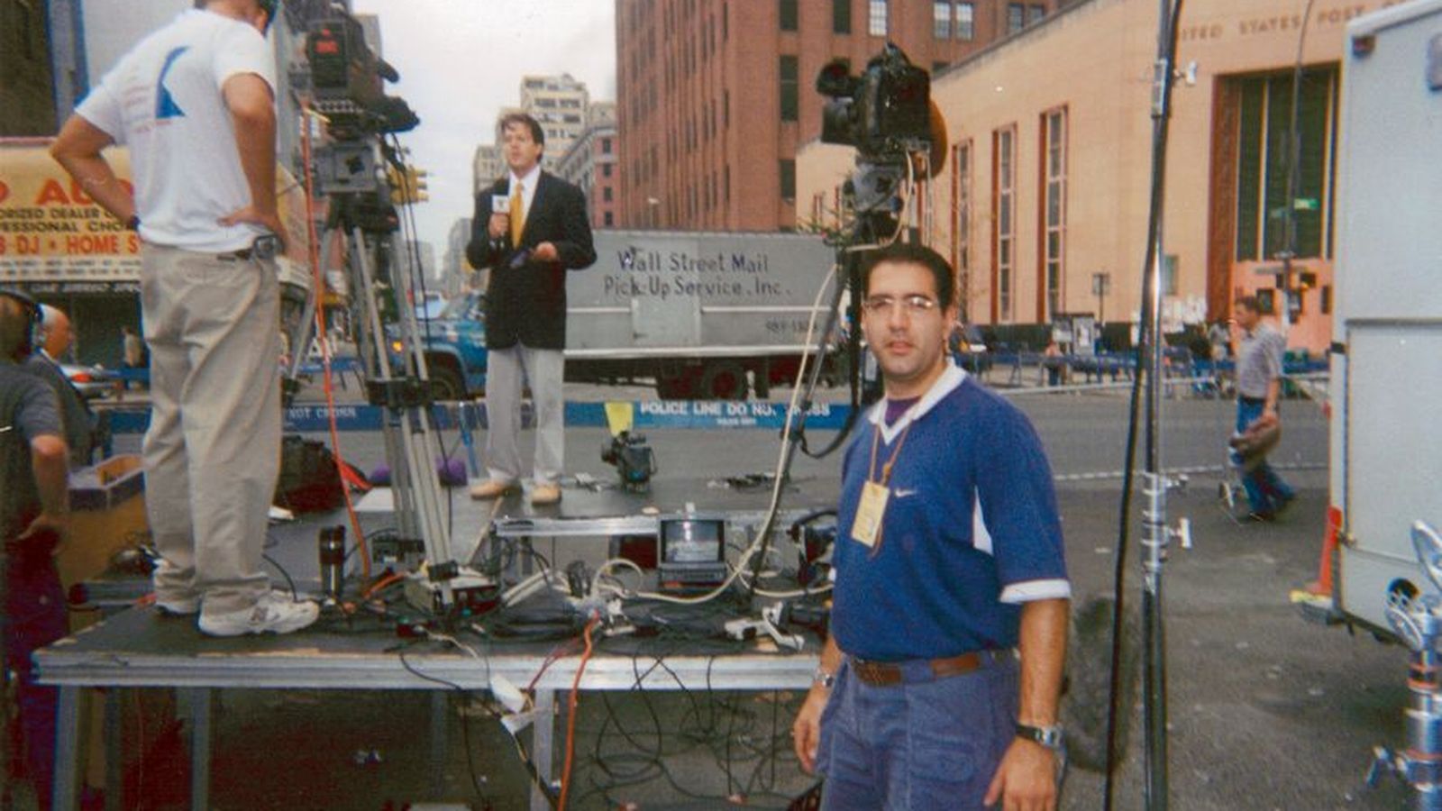 L'equip de Canal 9 fent la cobertura dels atemptats de l'11S
