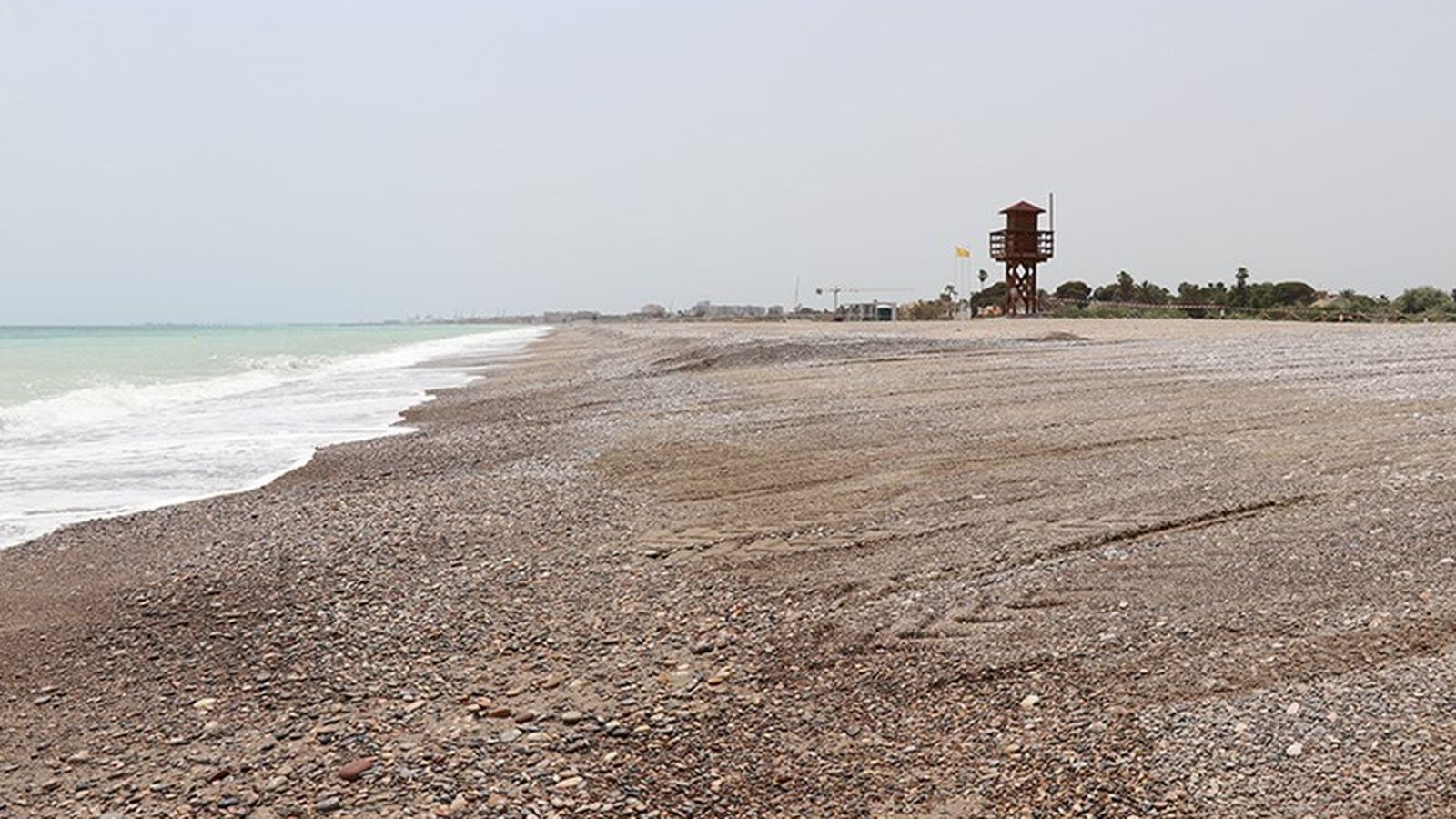 Platja afectada pel tancament