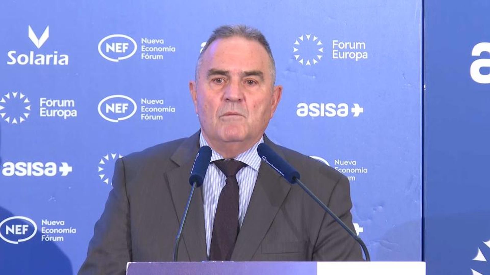 Gan Pampols durant un desdejuni informatiu organitzat per Fòrum Europa al Palace Hotel de Madrid