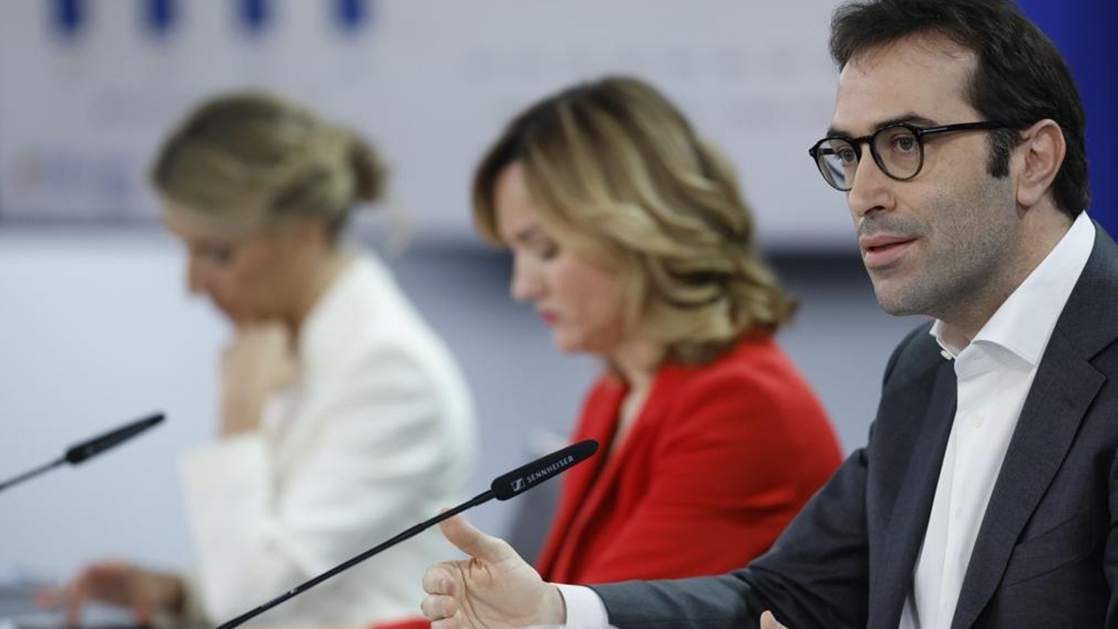 El ministre d'Economia, Carlos Cuerpo, en la roda de premsa posterior al Consell de Ministres El ministre d'Economia Carlos Cuerpo, en la roda de premsa posterior al consell de ministres